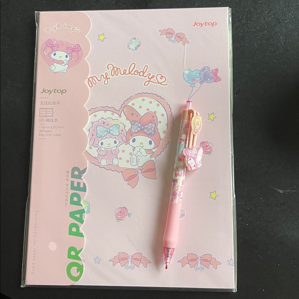 Sanrio My Melody QR Pen& Paper Set
